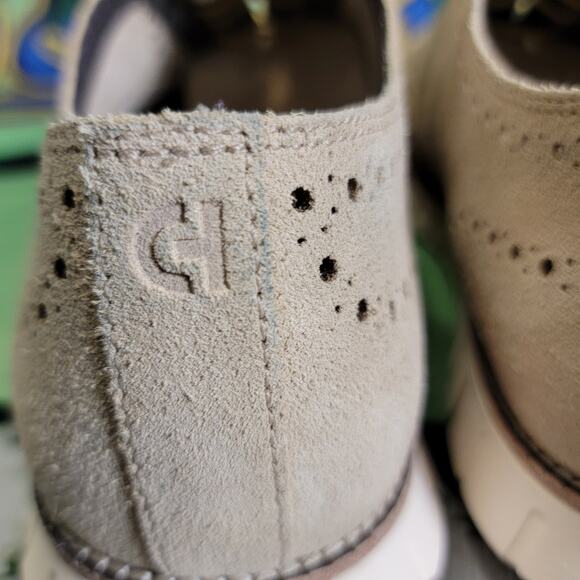 Cole Haan ZeroGrand Remastered Wingtip Oxfords Beige Sz 13M (22)